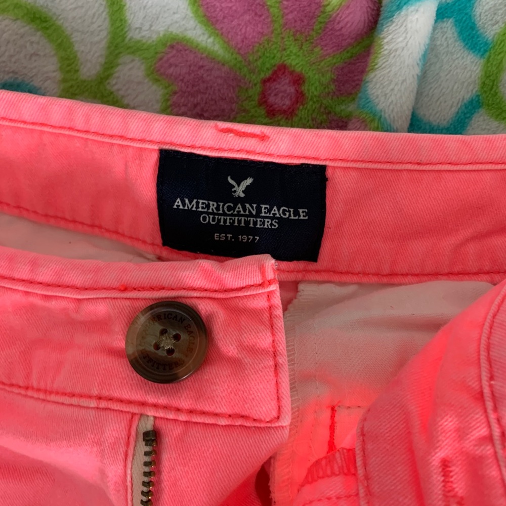 neon pink shorts